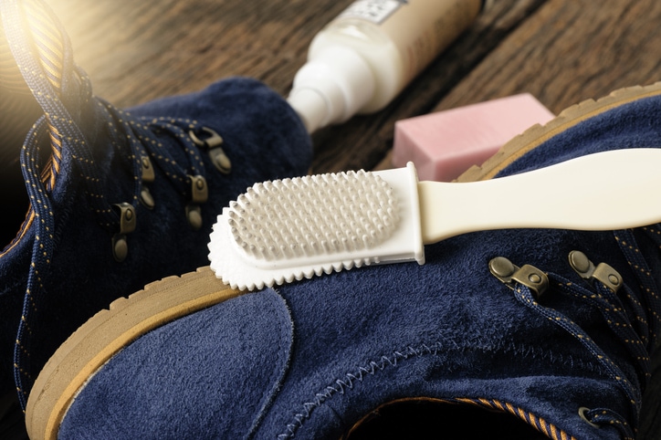 how to clean grease off of suede shoes