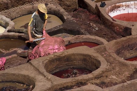 dyeing of leather