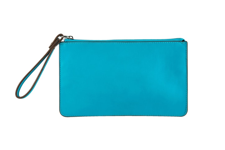 Blue clutch bag