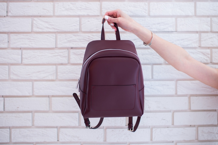 Leather backpack