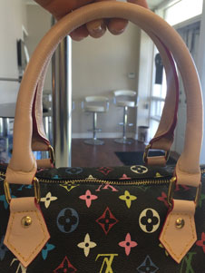 Louis Vuitton purse handle after repair Image 4