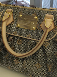Louis Vuitton purse handle replacement before and after image 3