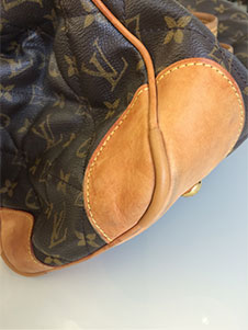 Louis Vuitton purse repair before and after image 3