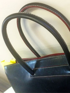 Purse handle repair before and after image 2