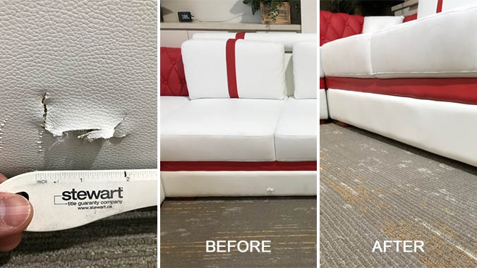 Leather Sofa Repair Before After