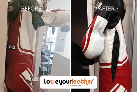 Motorcycle leather suit repair big